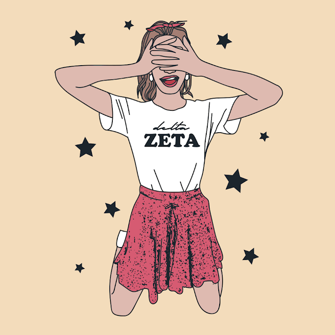 Delta Zeta Seeing Stars Design