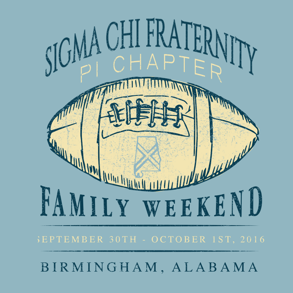 Sigma Chi Family Weekend Football Design