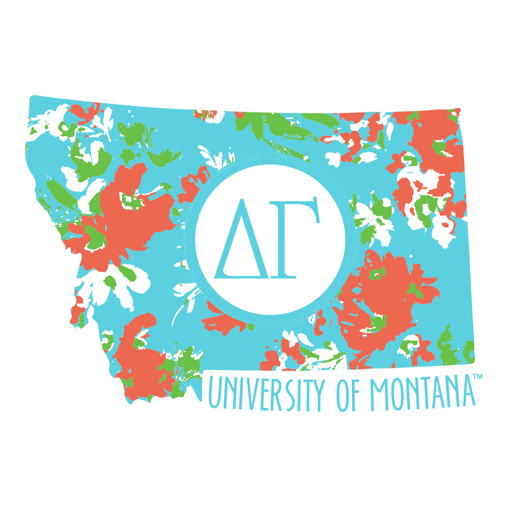 Delta Gamma Floral Monogram Design