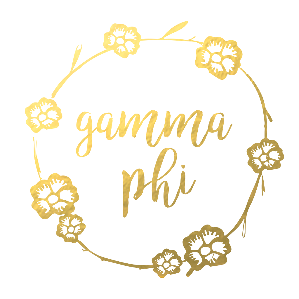 Gamma Phi Gold Floral Design