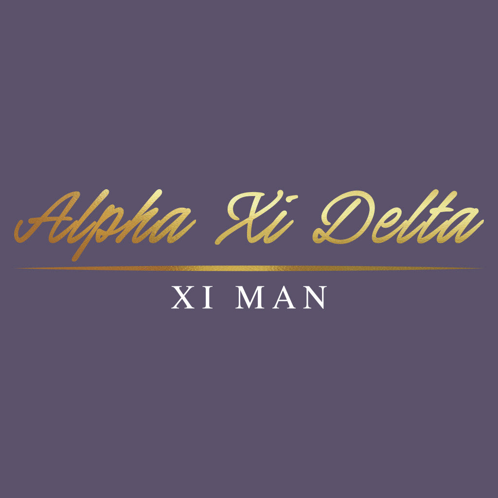 Alpha Xi Delta Foil Script Design