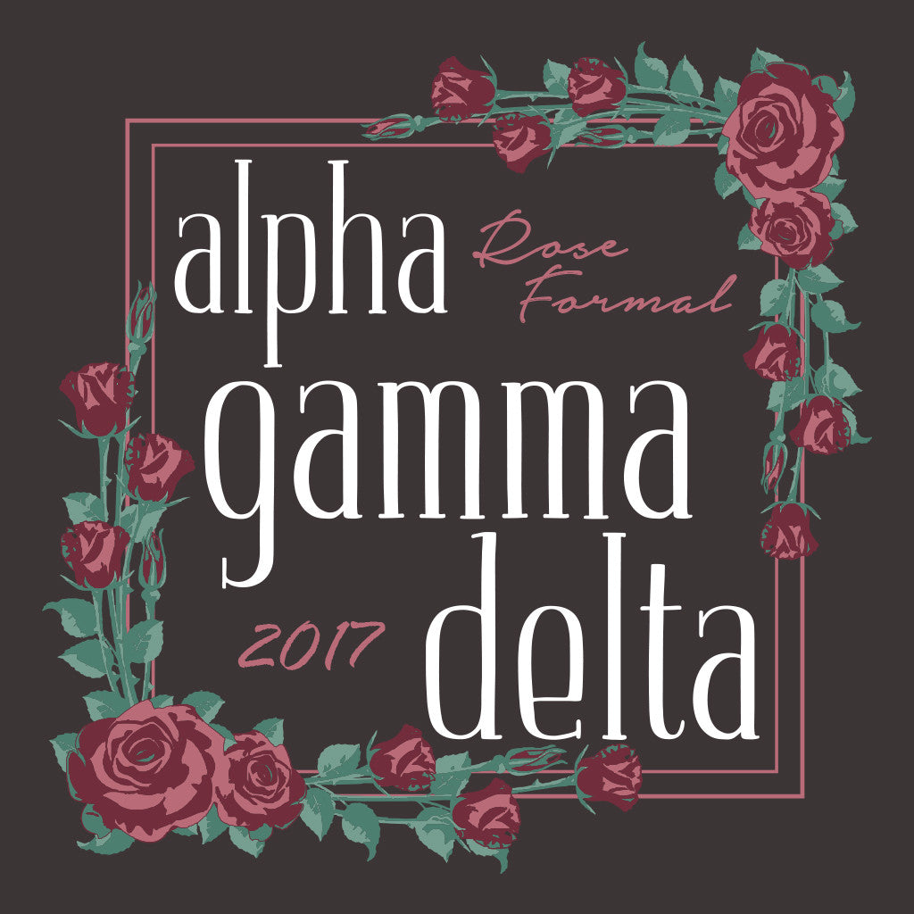 Alpha Gamma Delta Rose Formal Design