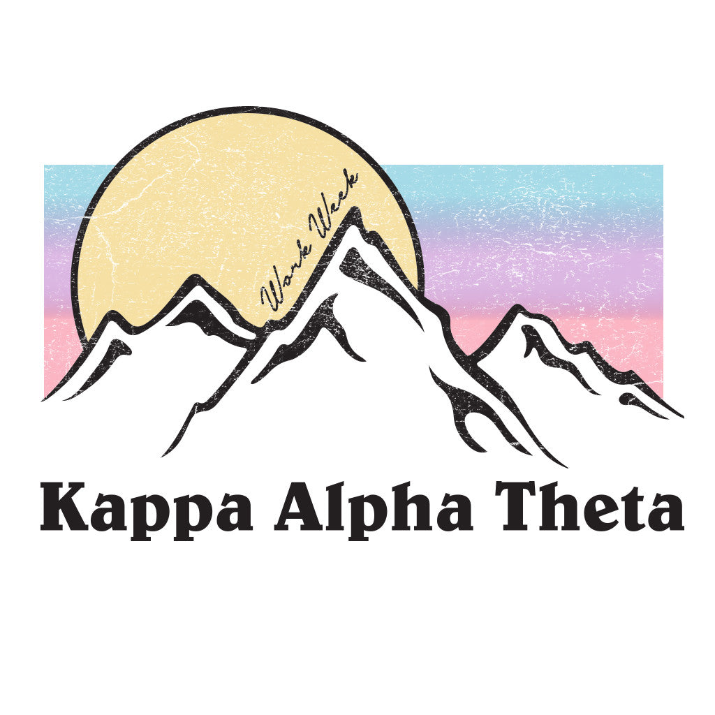 Kappa Alpha Theta Pastel Mountain Design