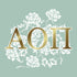 Alpha Omicron Pi Embellished Foil Design