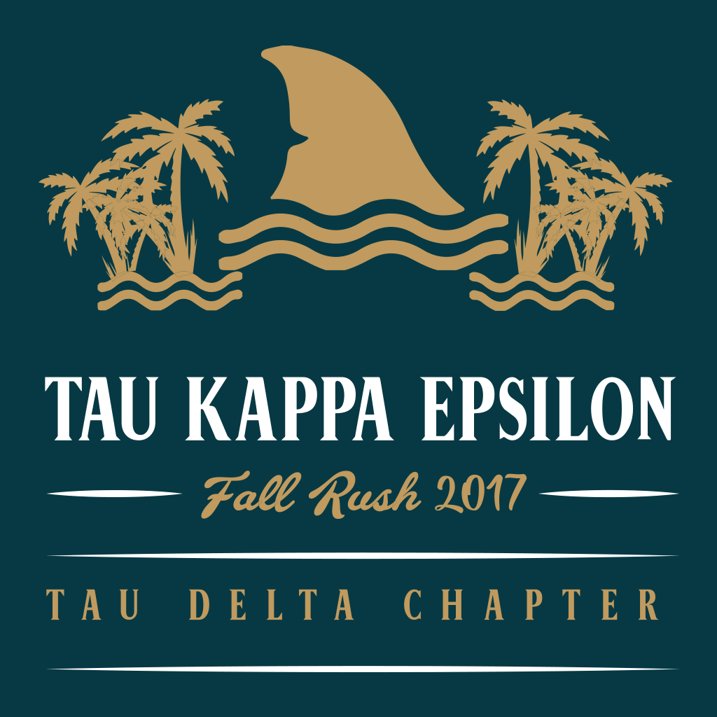 Tau Kappa Epsilon Shark Fin Rush Design