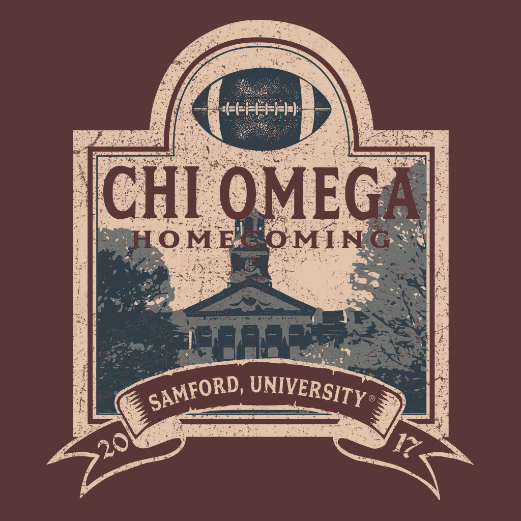 Chi Omega Vintage Homecoming Design