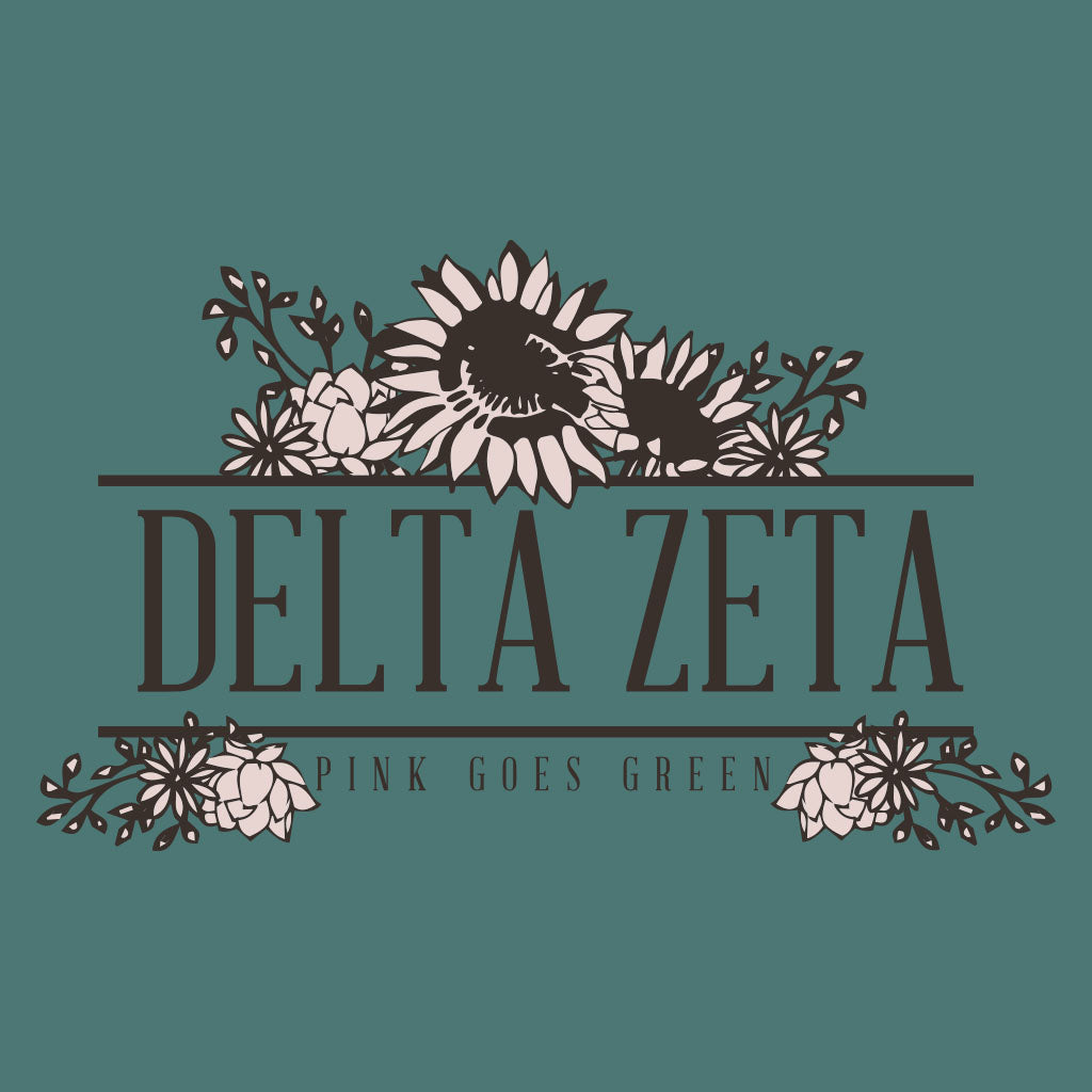 Delta Zeta Pink Goes Green Floral Design