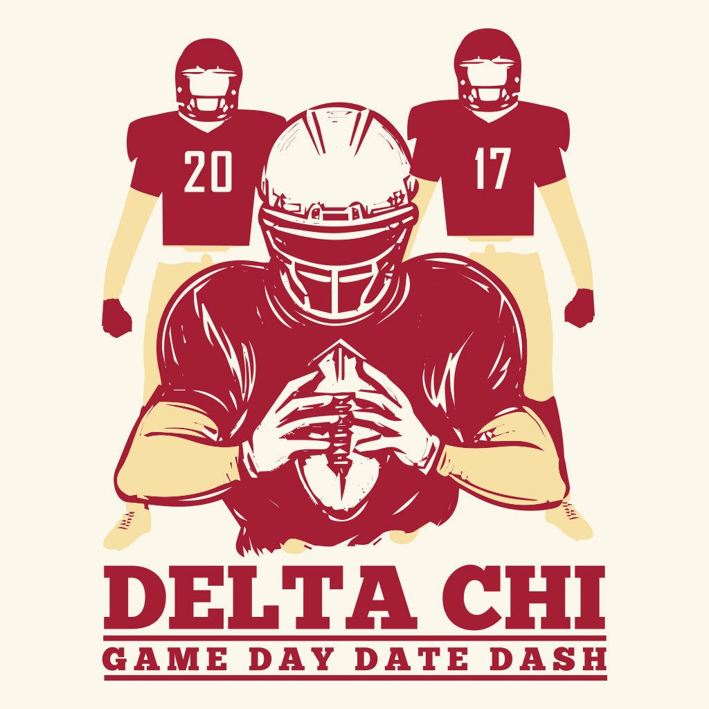 Delta Chi Game Day Date Dash Design