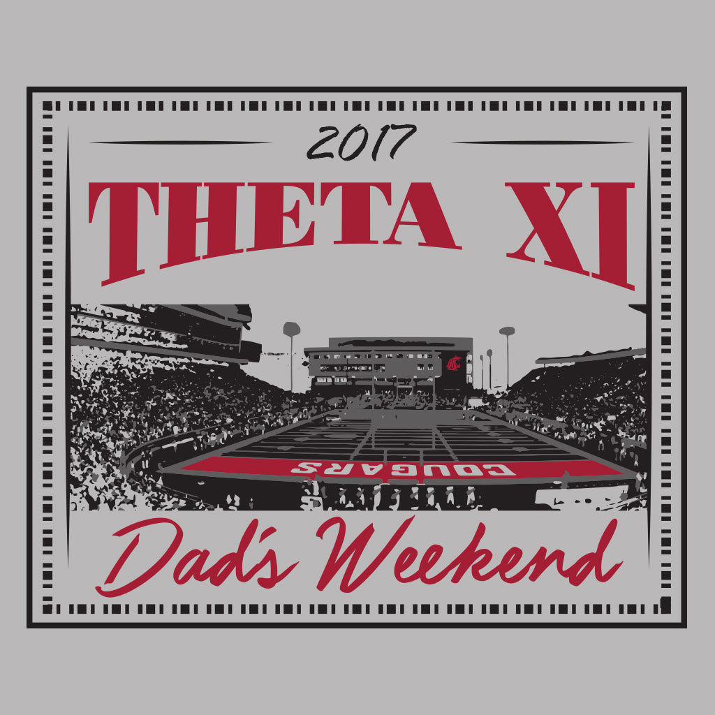Theta Xi Stadium Dad's Weekend Design