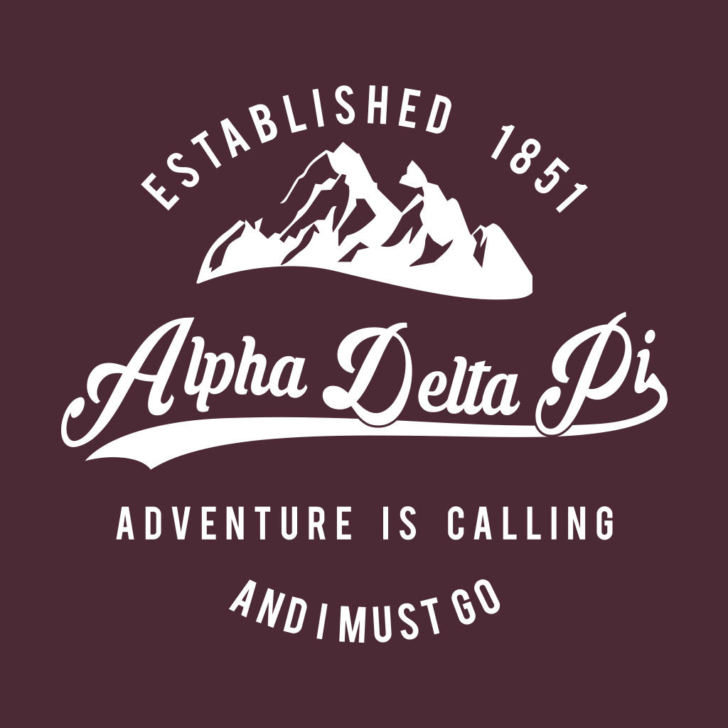 Alpha Delta Pi Adventure is Calling Design