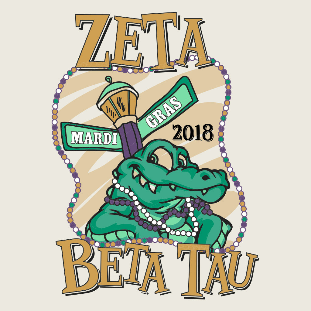 Zeta Beta Tau Mardi Gras Design