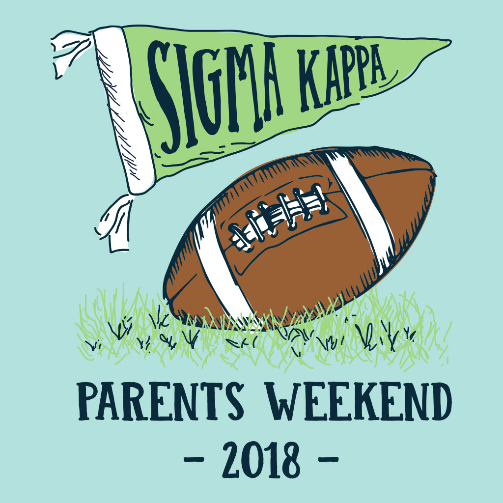 Sigma Kappa Football Parent's Weekend Design