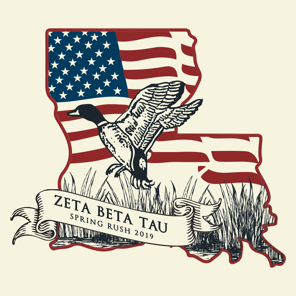 Zeta Beta Tau Mallard State Rush Design
