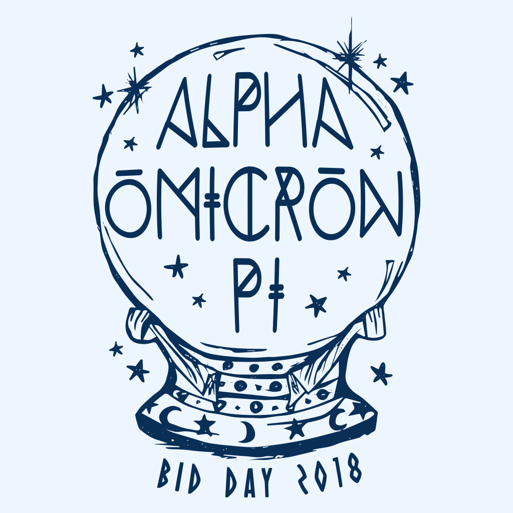 Alpha Omicron Pi Mystical Vibes Bid Day Design