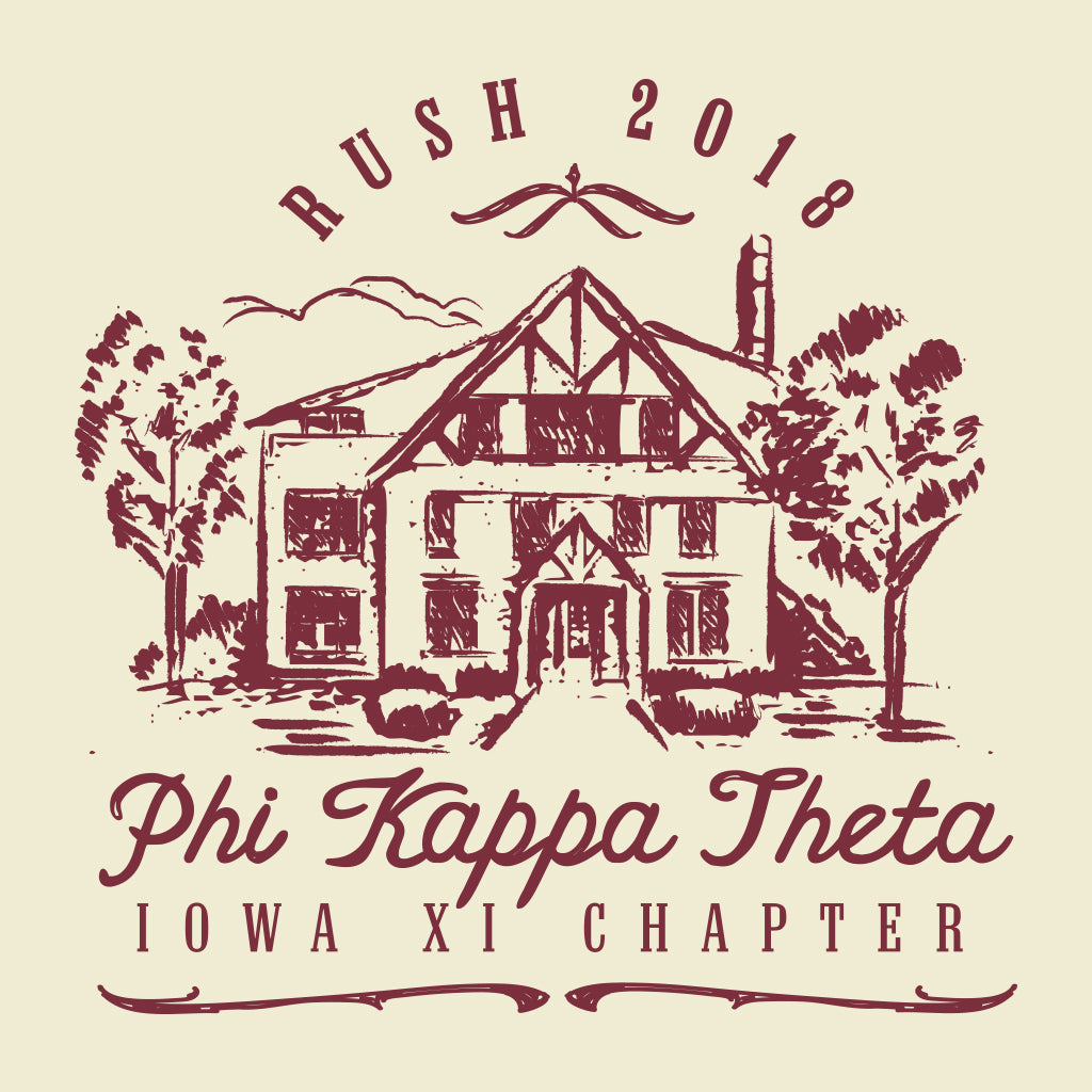 Phi Kappa Theta House Sketch Rush Design