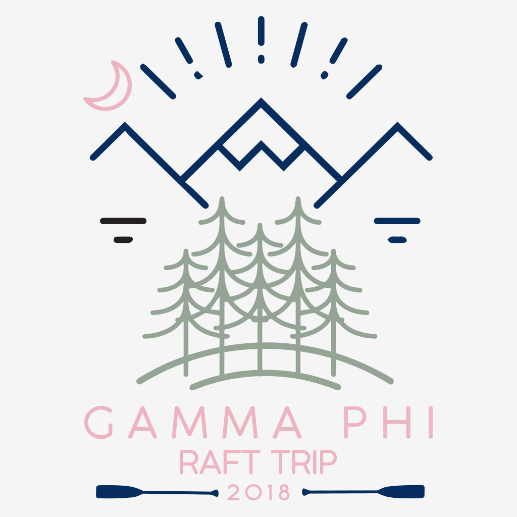 Gamma Phi Beta Minimal Mountain Raft Trip Design