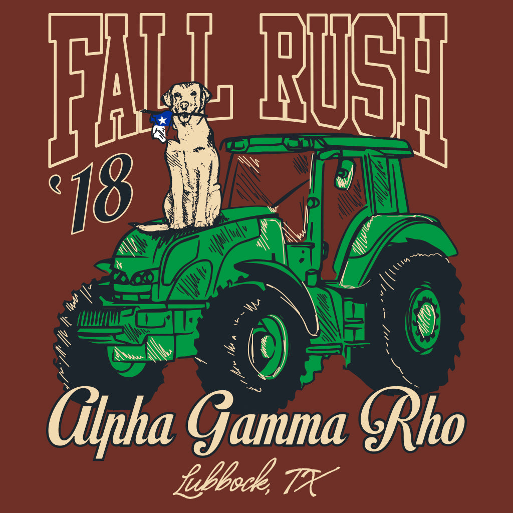Alpha Gamma Rho Texas Tractor Rush Design