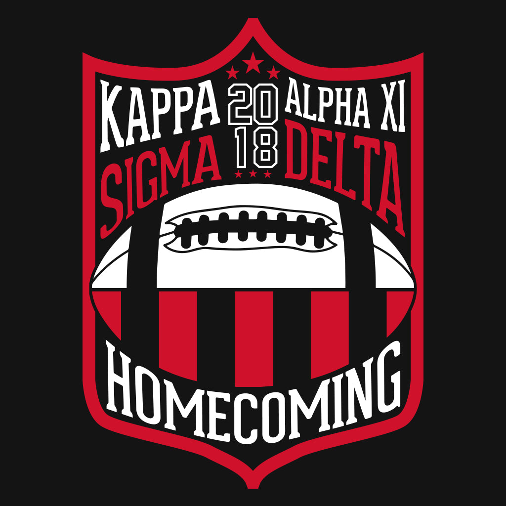 Kappa Sigma & Alpha Xi Delta Homecoming Football Badge Design