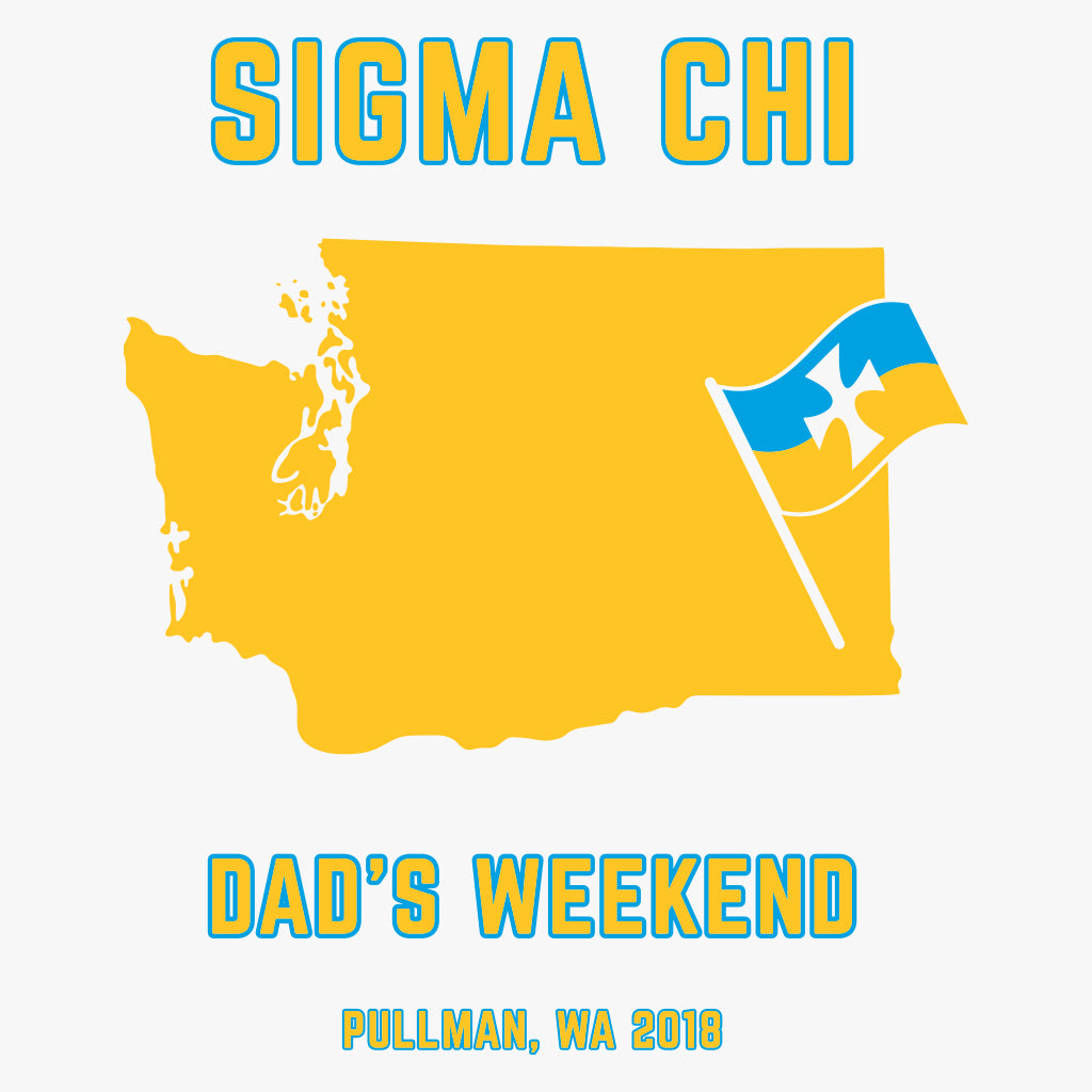 Sigma Chi Dad's Weekend State & Flag Design
