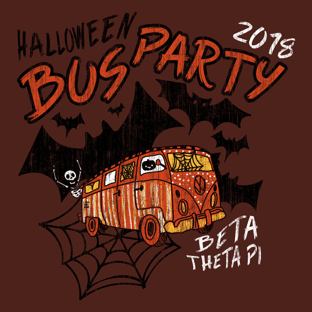 Beta Theta Pi Spooky Halloween Bus Design