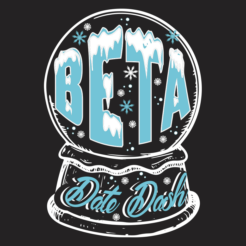 Beta Theta Pi Holiday Date Dash Snow Globe Design