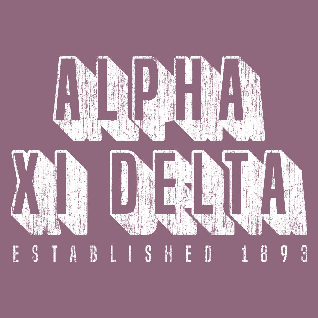 Alpha Xi Delta Block Lettering Chapter PR Design