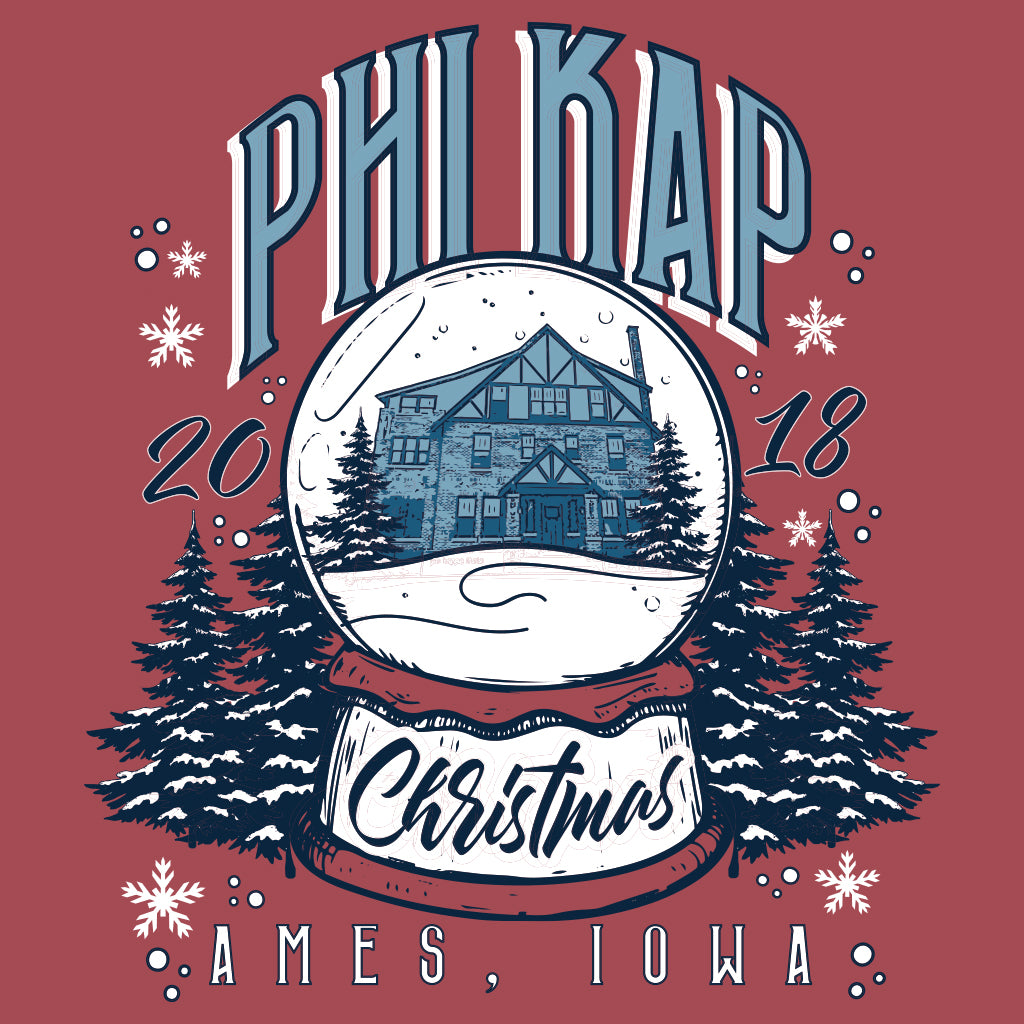 Phi Kap Christmas Globe Holiday Design