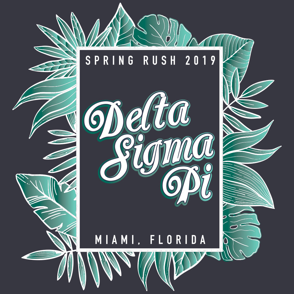 Delta Sigma Pi Spring Rush Tropical Design