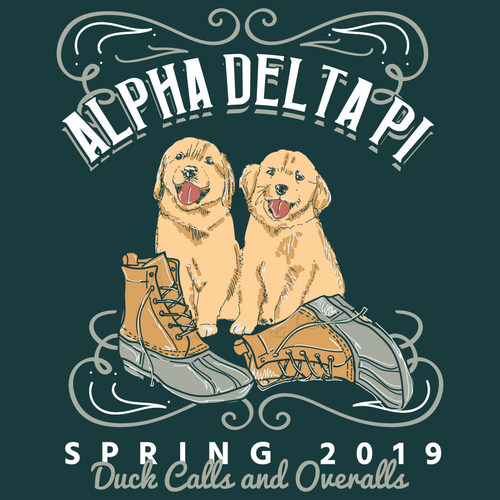Alpha Delta Pi Duck Calls & Overalls Design