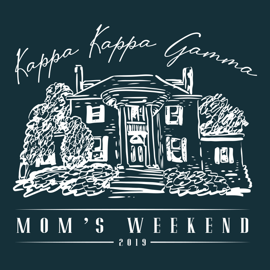 Kappa Kappa Gamma Mom's Weekend House Sketch Design