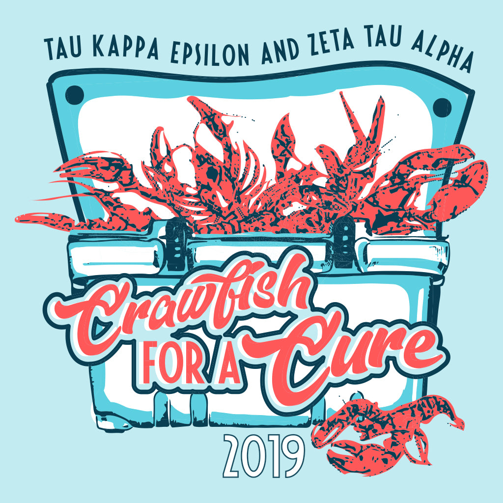 Zeta Tau Alpha Crawfish for a Cure Design