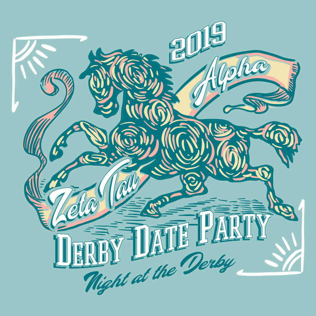 Zeta Tau Alpha Derby Date Party Design