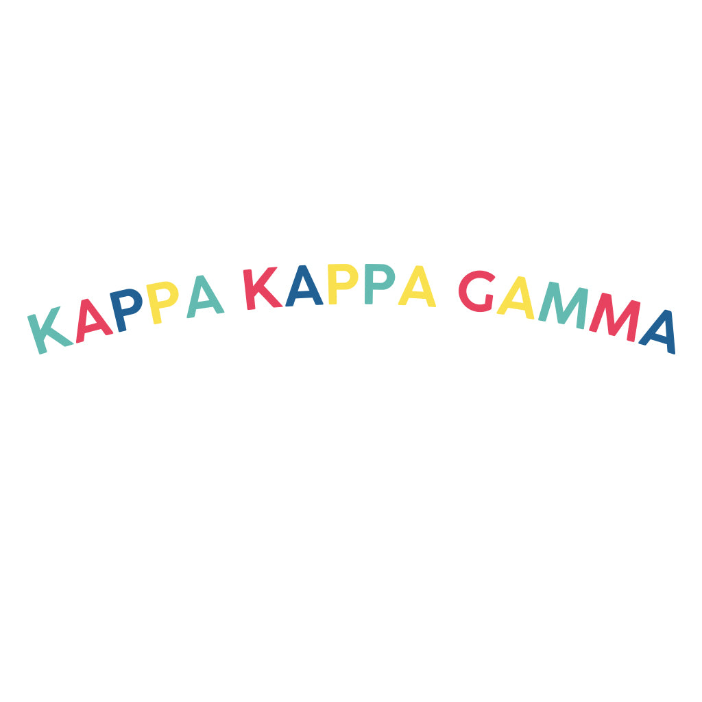 Kappa Kappa Gamma Minimal Color Text Design