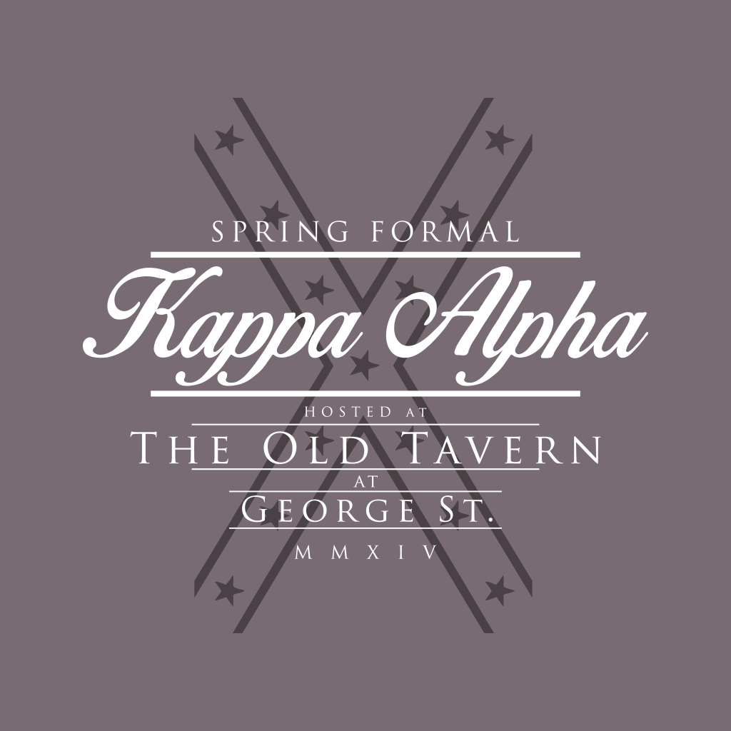 Kappa Alpha Order Spring Formal Design