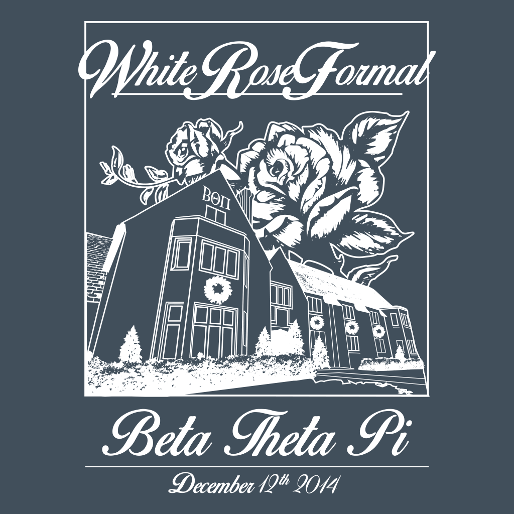 Beta Theta Pi White Rose Formal Design