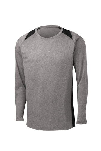 Sport-Tek® Long Sleeve Heather Colorblock Contender™ Tee