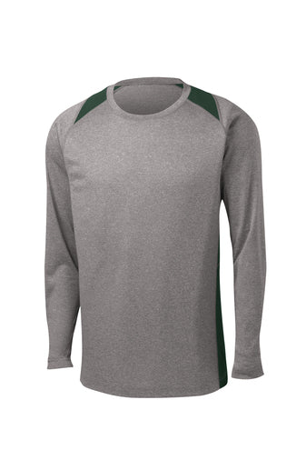 Sport-Tek® Long Sleeve Heather Colorblock Contender™ Tee