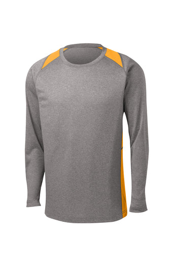 Sport-Tek® Long Sleeve Heather Colorblock Contender™ Tee