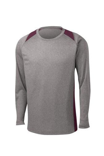 Sport-Tek® Long Sleeve Heather Colorblock Contender™ Tee