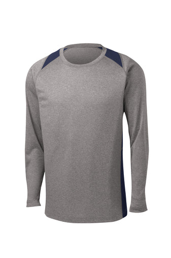 Sport-Tek® Long Sleeve Heather Colorblock Contender™ Tee
