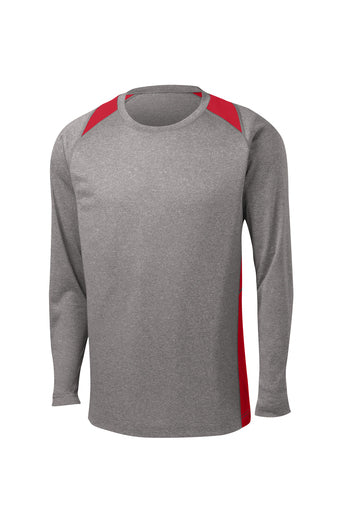 Sport-Tek® Long Sleeve Heather Colorblock Contender™ Tee