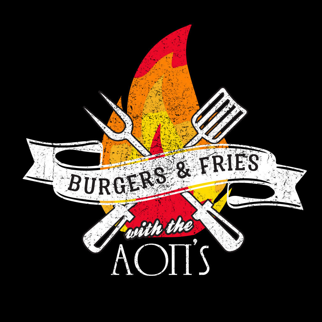 Alpha Omicron Pi Burgers and Fries Design