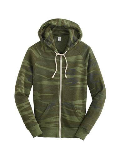 Alternative Apparel Adrian Eco Fleece Zip Hoodie College Hill