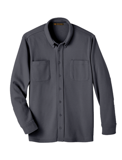 Harriton Adult StainBloc™ Pique Fleece Shirt-Jacket