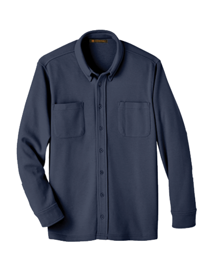 Harriton Adult StainBloc™ Pique Fleece Shirt-Jacket