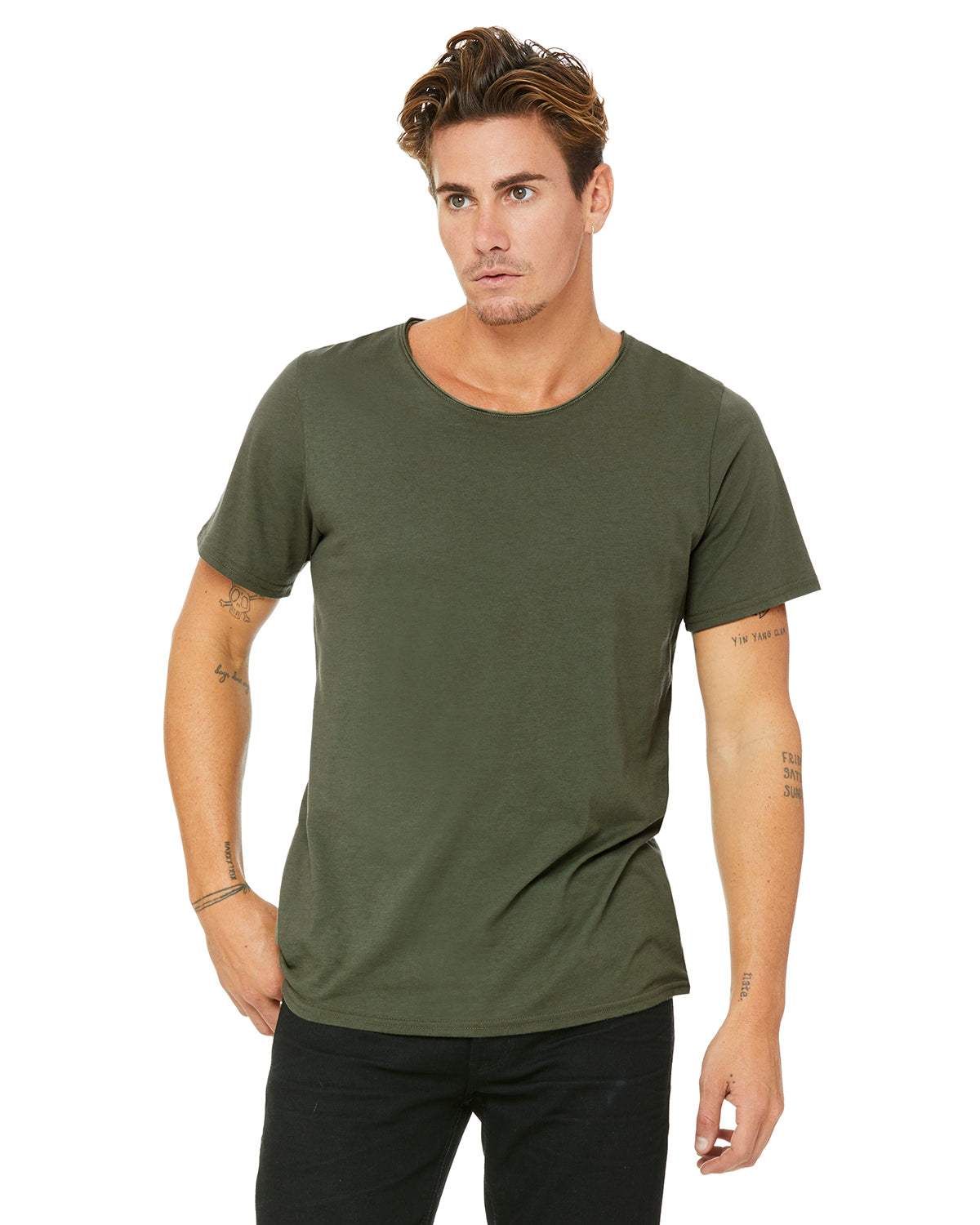 Bella + Canvas Men's Jersey Raw Neck T-Shirt