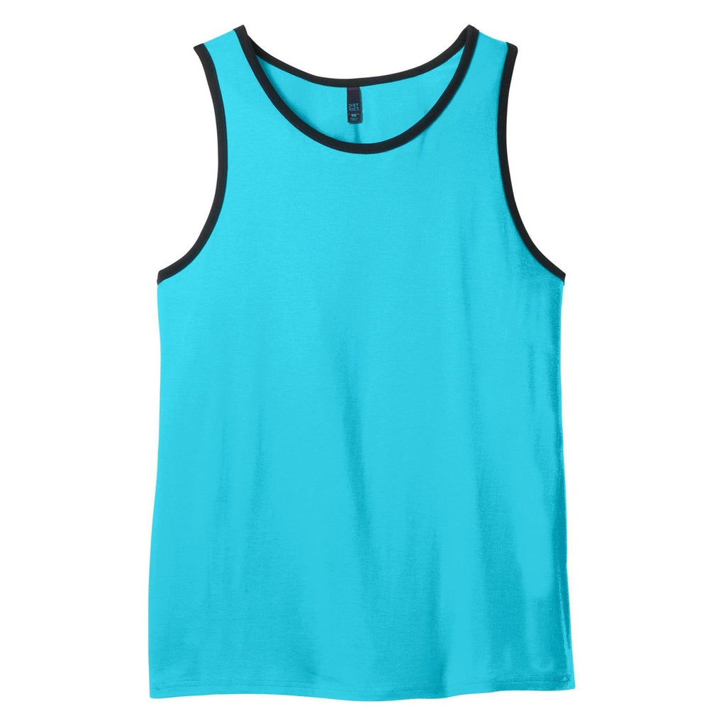 District Young Mens Cotton Ringer Tank