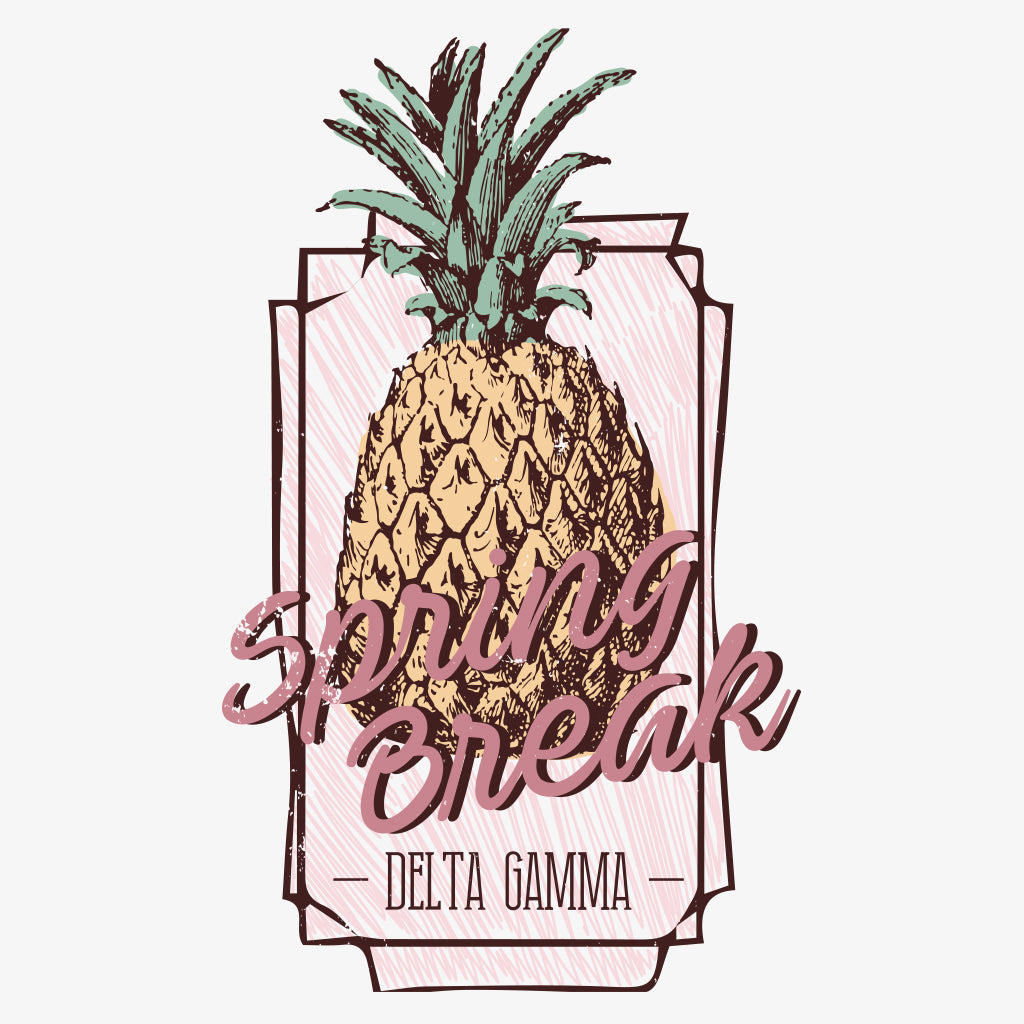 Delta Gamma Pineapple Spring Break Design