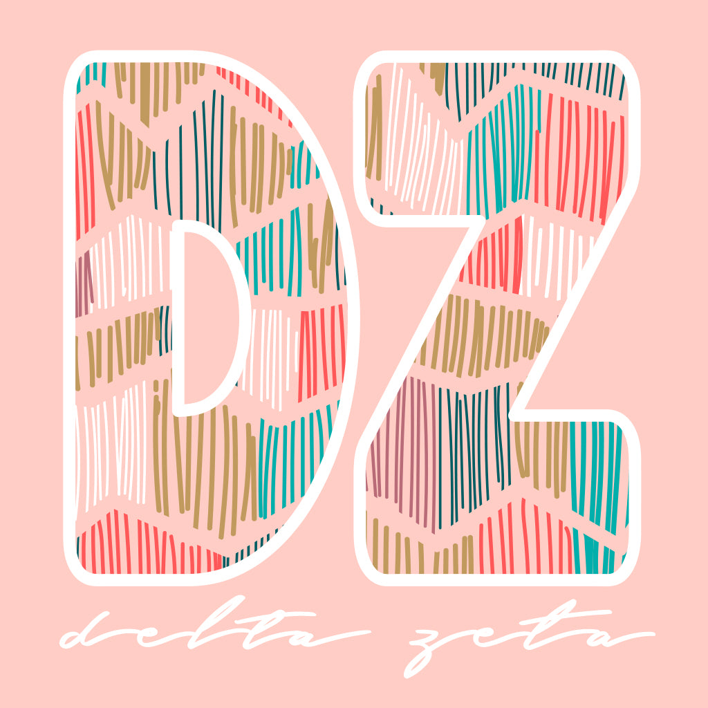 Delta Zeta Doodle Pattern Design