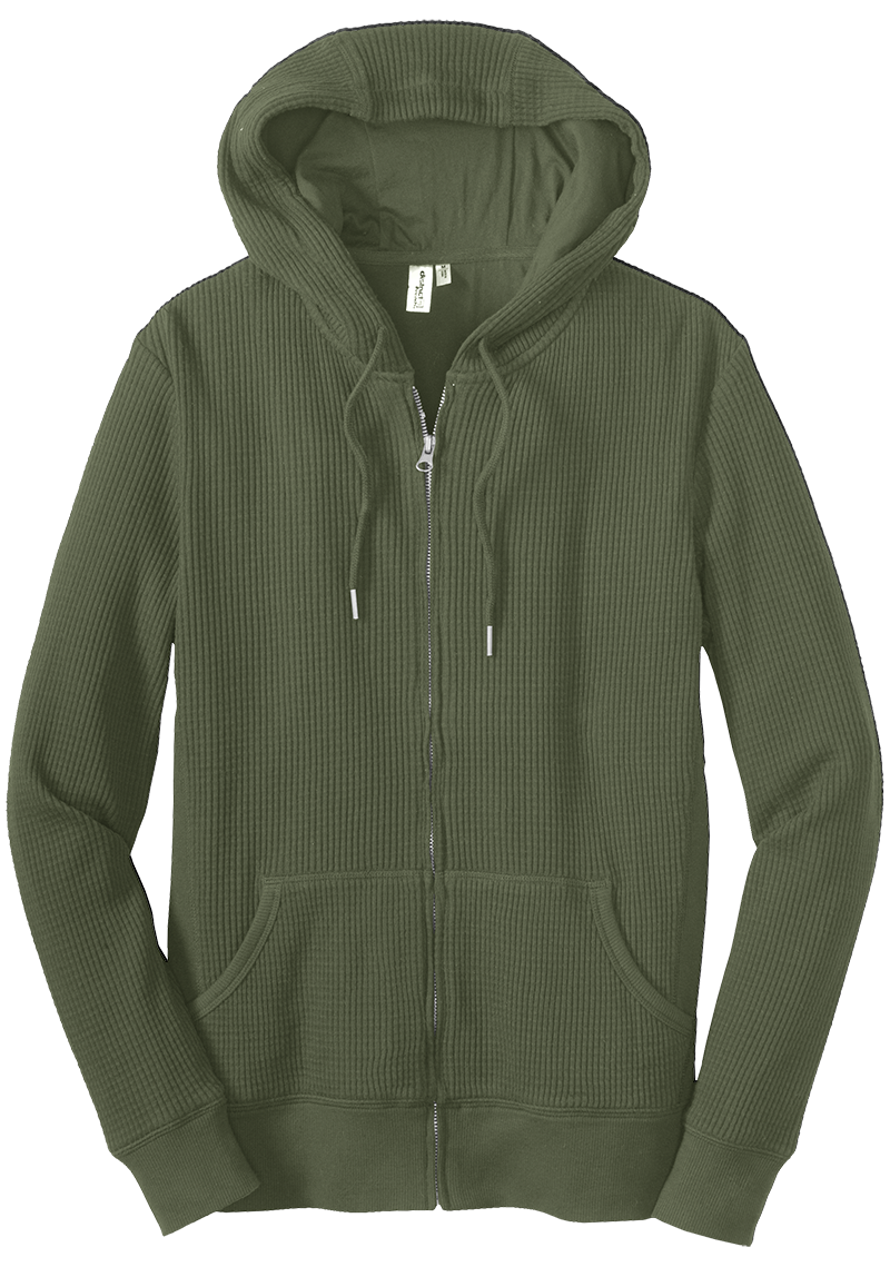 District Heavyweight Thermal Full-Zip Hoodie